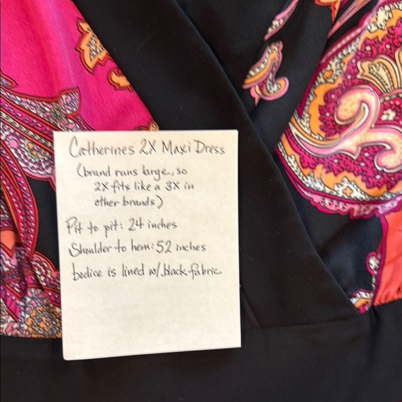 Catherines 2X (3X) Paisley Maxi Dress - Picture 3 of 4